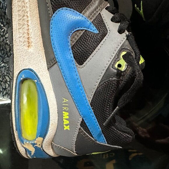 Nike Air Max 407759-029 2012 Black Blue Check Youth Size 5.5 - Picture 5 of 16